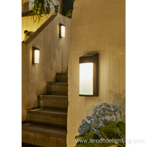 Wall Mounted Solar LED Garden Post Wall Lamp